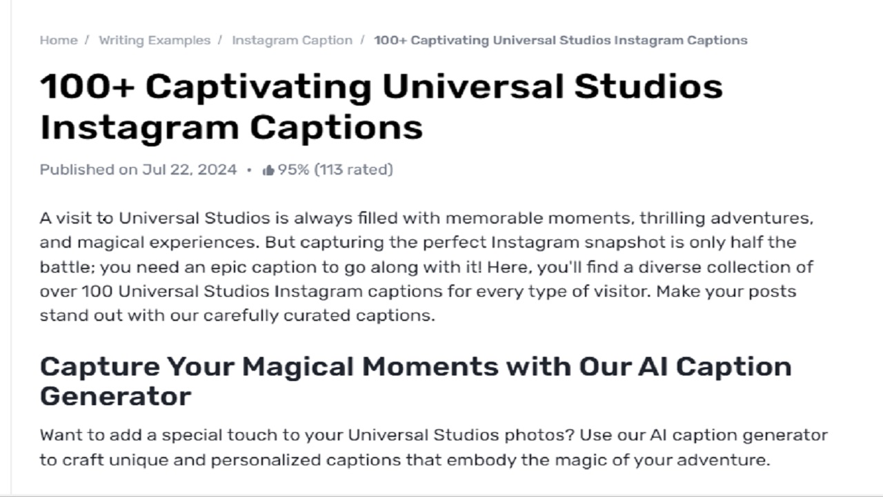 How to Use Gauth for Crafting Personalized Universal Studios Captions